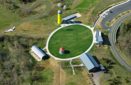 Aerial of Brown-Forman Silo Center