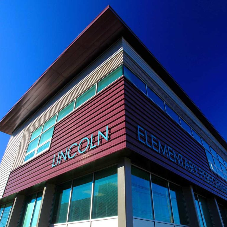 Front Exterior of the Lincoln Elementary Performing Arts School